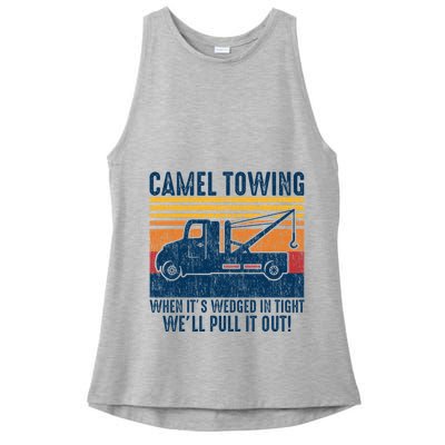 Camel Towing Funny Tow Truck Ladies PosiCharge Tri-Blend Wicking Tank