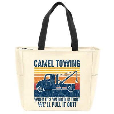 Camel Towing Funny Tow Truck Zip Tote Bag