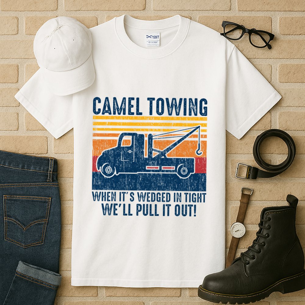 Camel Towing Funny Tow Truck Tall T-Shirt