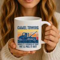 Camel Towing Funny Tow Truck Mug
