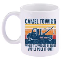Camel Towing Funny Tow Truck 11oz C Handle Ceramic Mug