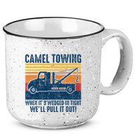 Camel Towing Funny Tow Truck 15oz Campfire Ceramic Mug