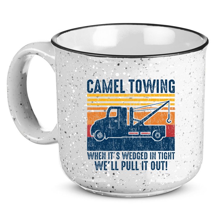 Camel Towing Funny Tow Truck 15oz Campfire Ceramic Mug