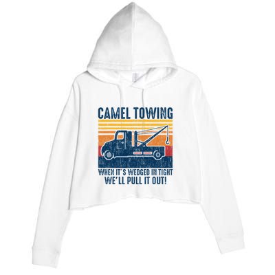 Camel Towing Funny Tow Truck Crop Fleece Hoodie