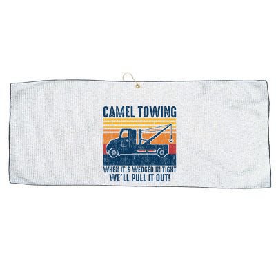 Camel Towing Funny Tow Truck Large Microfiber Waffle Golf Towel