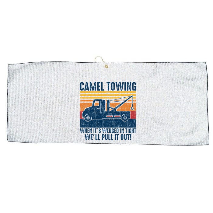 Camel Towing Funny Tow Truck Large Microfiber Waffle Golf Towel
