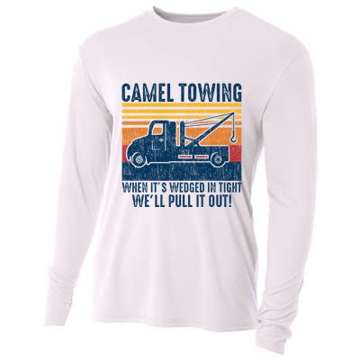 Camel Towing Funny Tow Truck Cooling Performance Long Sleeve Crew