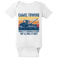 Camel Towing Funny Tow Truck Baby Bodysuit