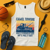 Camel Towing Funny Tow Truck Tank Top