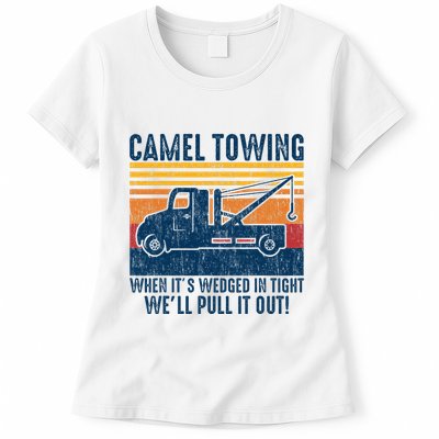 Camel Towing Funny Tow Truck Womens T-Shirt