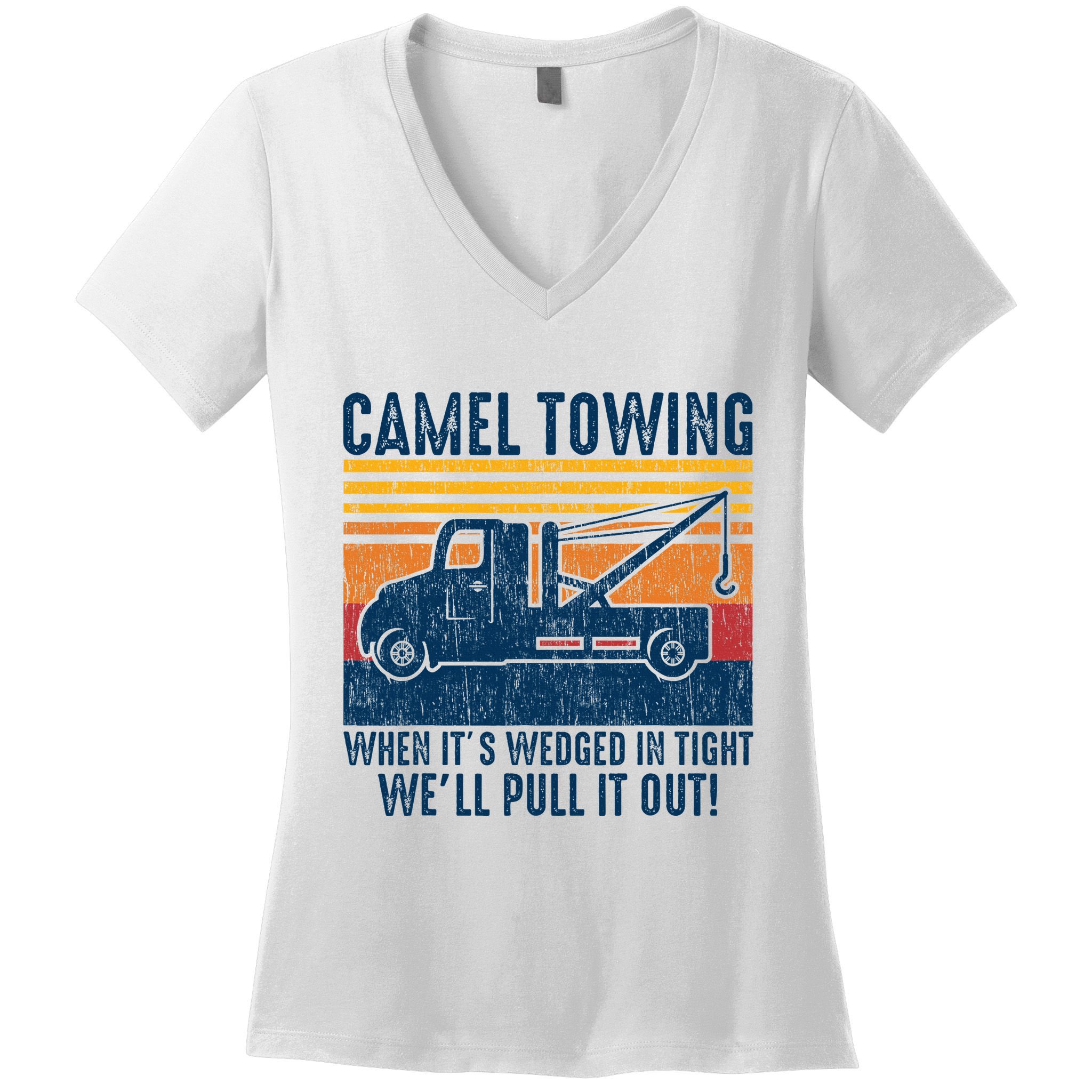 Camel Towing Funny Tow Truck Women's V-Neck T-Shirt
