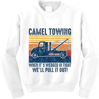 Camel Towing Funny Tow Truck Kids Sweatshirt