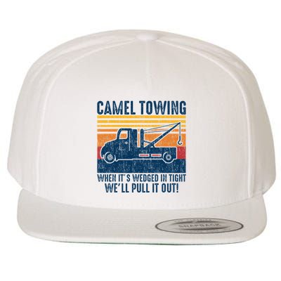 Camel Towing Funny Tow Truck Wool Snapback Cap