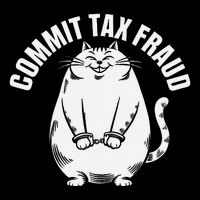 Commit Tax Fraud Funny Cat Meme Sarcastic Humorous Tote Bag