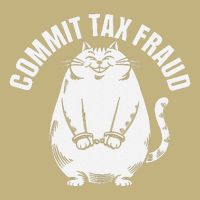 Commit Tax Fraud Funny Cat Meme Sarcastic Humorous T-Shirt