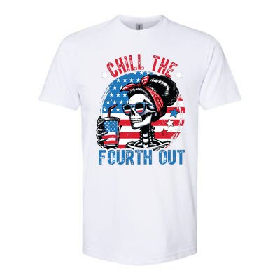 Chill The Fourth Out Funny Skeleton 4th Of July Patriotic Softstyle® CVC T-Shirt