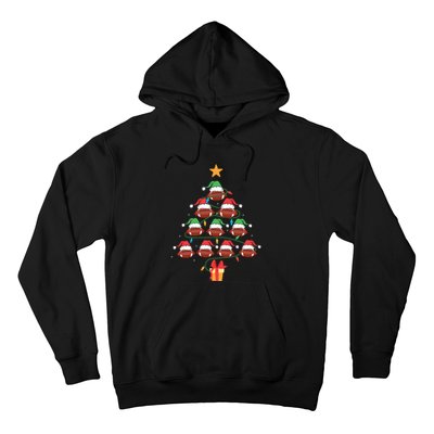 Christmas Tree Football Ornament Lights Funny Xmas Holiday Hoodie