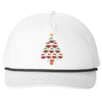 Christmas Tree Football Ornament Lights Funny Xmas Holiday Snapback Five-Panel Rope Hat