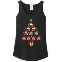 Christmas Tree Football Ornament Lights Funny Xmas Holiday Ladies Essential Tank