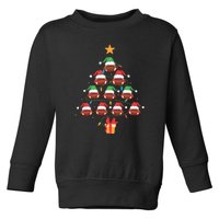 Christmas Tree Football Ornament Lights Funny Xmas Holiday Toddler Sweatshirt