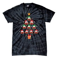 Christmas Tree Football Ornament Lights Funny Xmas Holiday Tie-Dye T-Shirt