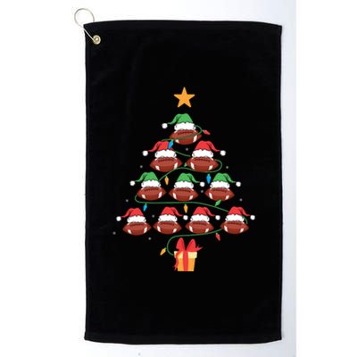 Christmas Tree Football Ornament Lights Funny Xmas Holiday Platinum Collection Golf Towel