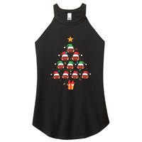 Christmas Tree Football Ornament Lights Funny Xmas Holiday Women's Perfect Tri Rocker Tank