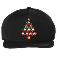 Christmas Tree Football Ornament Lights Funny Xmas Holiday Wool Snapback Cap