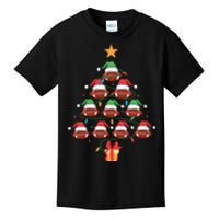 Christmas Tree Football Ornament Lights Funny Xmas Holiday Kids T-Shirt