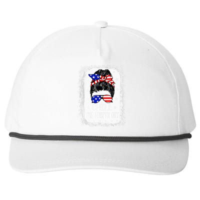 Chill The Fourth Out Funny Patriotic 4th Of July Snapback Five-Panel Rope Hat