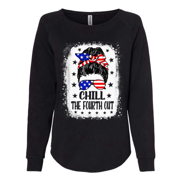 Chill The Fourth Out Funny Patriotic 4th Of July Womens California Wash Sweatshirt