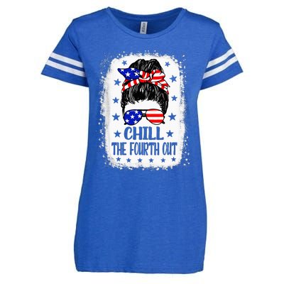 Chill The Fourth Out Funny Patriotic 4th Of July Enza Ladies Jersey Football T-Shirt