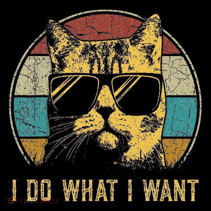 Cat Themed For Women Men Funny I Do What I Want Cat High Crown Mesh Back Trucker Hat