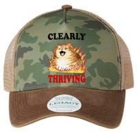Clearly Thriving Funny Fire Cat Meme Cat Lover Cat Mom Legacy Tie Dye Trucker Hat