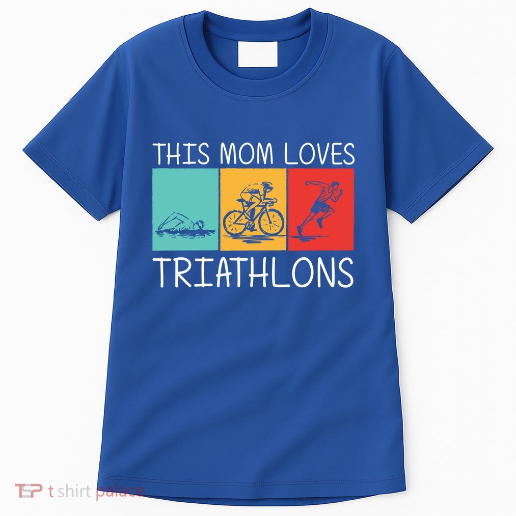 Cool Triathlon For Mom Mother Swimming Running Swim Bike Run Gift Tall T-Shirt