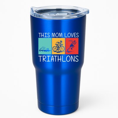 Cool Triathlon For Mom Mother Swimming Running Swim Bike Run Gift Tumbler