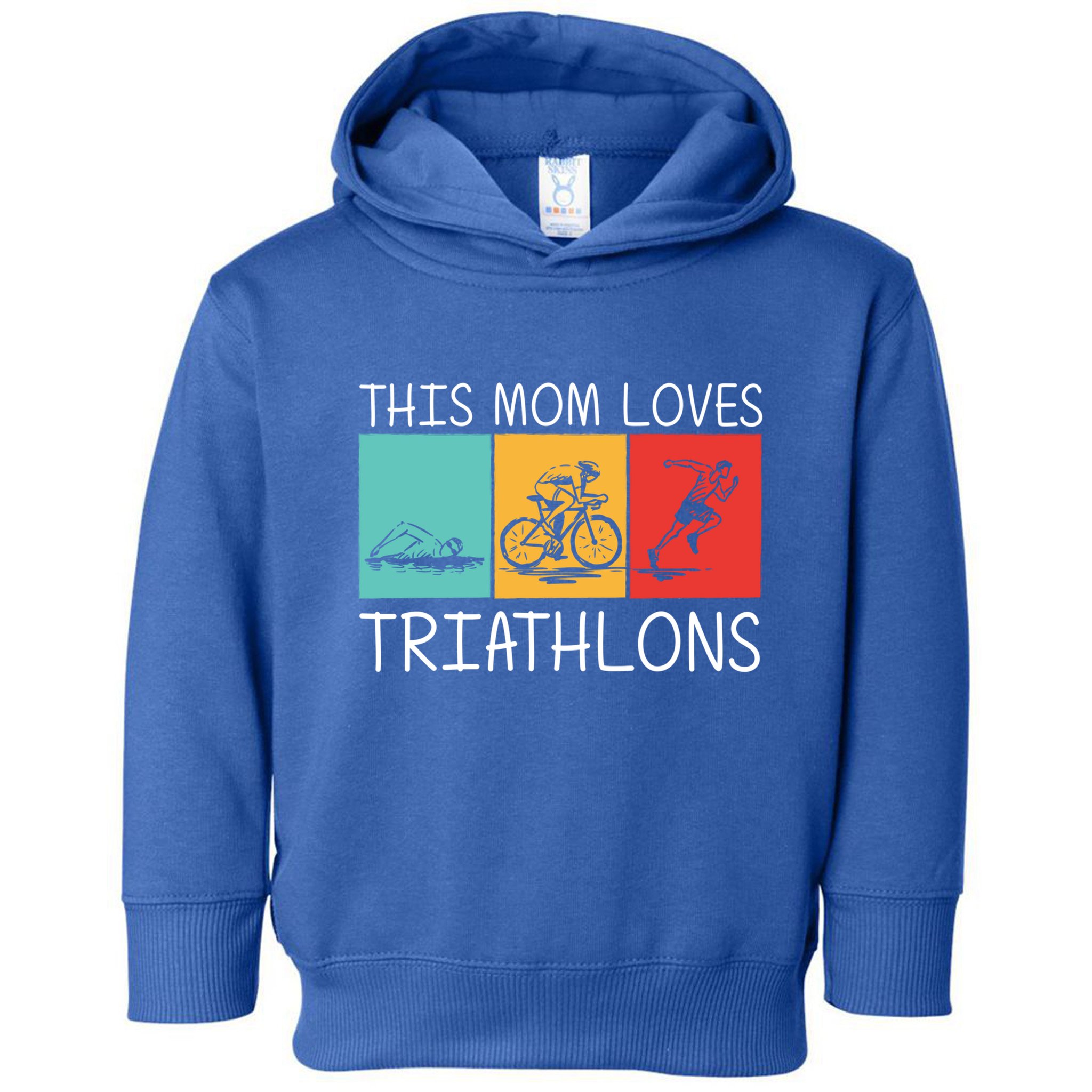 Cool Triathlon For Mom Mother Swimming Running Swim Bike Run Gift Toddler Hoodie