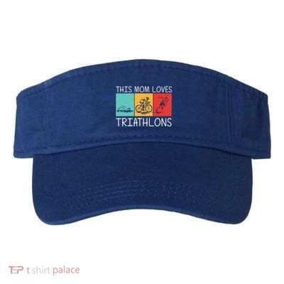 Cool Triathlon For Mom Mother Swimming Running Swim Bike Run Gift Visor