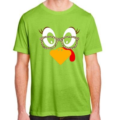 Cute Turkey Face Matching Family Costume Thanksgiving Day Adult ChromaSoft Performance T-Shirt