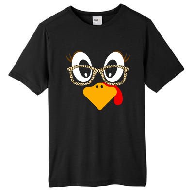 Cute Turkey Face Matching Family Costume Thanksgiving Day Tall Fusion ChromaSoft Performance T-Shirt