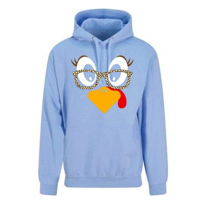 Cute Turkey Face Matching Family Costume Thanksgiving Day Unisex Surf Hoodie