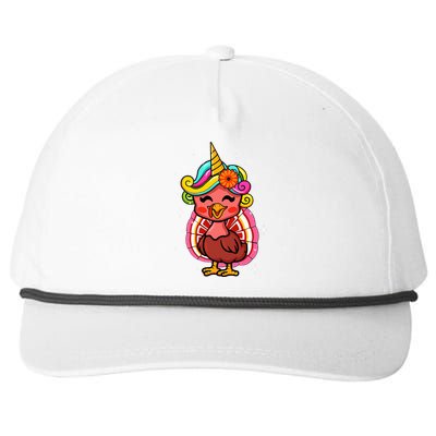 Cute Turkicorn Family Matching Thanksgiving Snapback Five-Panel Rope Hat