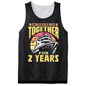 Cruising Together For 2 Years Marriage Cruise Anniversary Mesh Reversible Basketball Jersey Tank