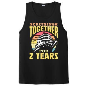 Cruising Together For 2 Years Marriage Cruise Anniversary PosiCharge Competitor Tank