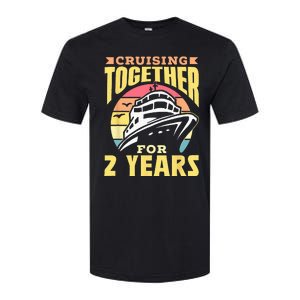 Cruising Together For 2 Years Marriage Cruise Anniversary Softstyle CVC T-Shirt