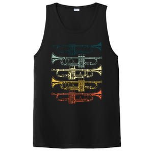 Cool Trumpet For Men Women Marching Band Musician Jazz Music PosiCharge Competitor Tank