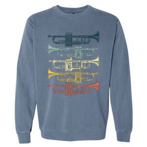 Cool Trumpet For Men Women Marching Band Musician Jazz Music Garment-Dyed Sweatshirt