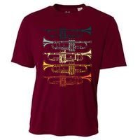 Cool Trumpet For Men Women Marching Band Musician Jazz Music Cooling Performance Crew T-Shirt