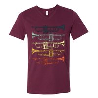 Cool Trumpet For Men Women Marching Band Musician Jazz Music V-Neck T-Shirt