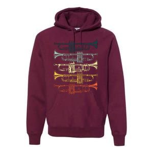 Cool Trumpet For Men Women Marching Band Musician Jazz Music Premium Hoodie